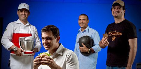 Foto (Heudes Regis/JC Imagem): Ricardo, George, Everton e Rodrigo apostaram no próprio negócio.