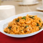 Risotto de camarões