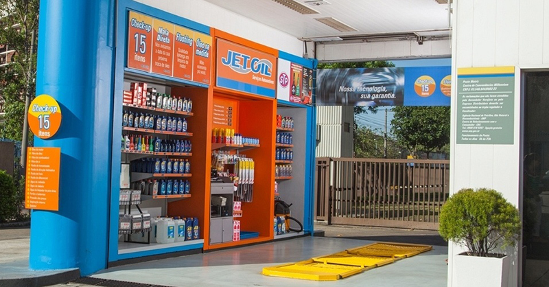 7º Jet Oil (pontos de troca de óleo de veículos - 1.466 unidades); a empresa não informa investimento inicial, faturamento e lucro médio mensal, nem prazo de retorno do investimento. Foto: Divulgação)
