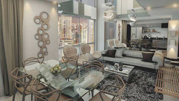 Loft projetado pelo modelo da Molegular: o preço médio do metro quadrado dos empreendimentos é de 7 mil reais. (Foto: Divulgação)